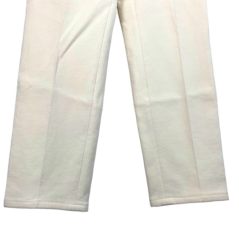 Akris Magda Cotton Silk Pleated Ankle-Crop Trousers in Off-White Size 4 - Picture 8 of 14